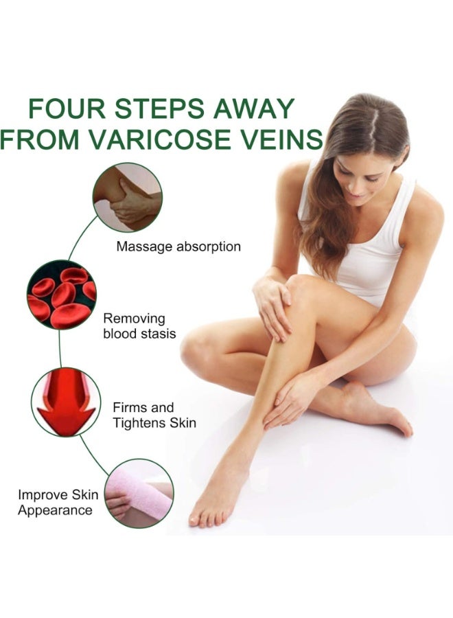 ELBBUB Varicose Veins Gel 100ML Improve Varicose and Spider Veins Relief Swelling and Pain Relief Phlebitis Angiitis Inflammation in Legs Hands and Thighs Blood Vein Treatment Cream Women and Men  - Image 4