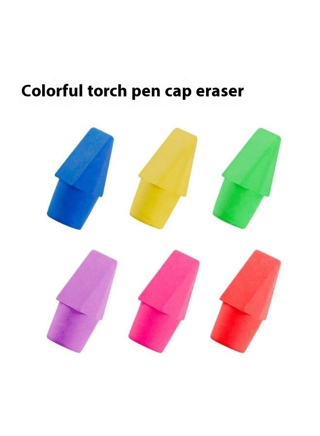 Generic Pen Erasers for Pencils, 100 Pack, Pencil Top Erasers, Eraser Caps, Kids, Cap Tops, Topper Erasers--Color random - Image 1