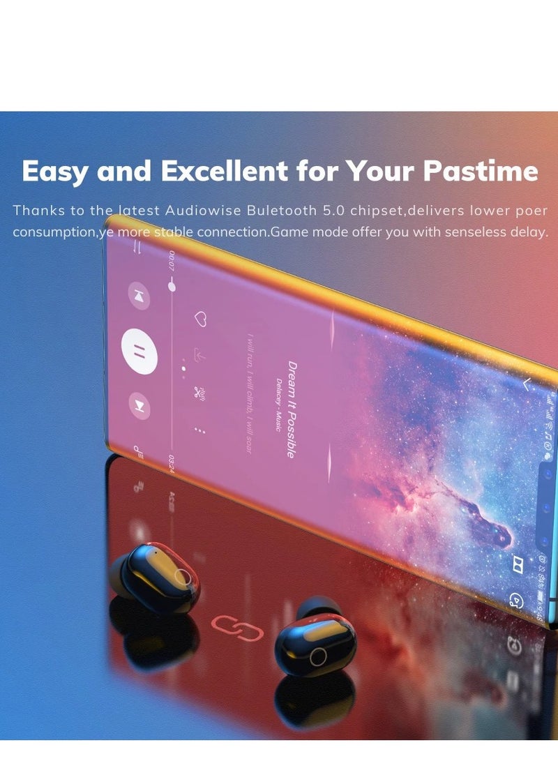 توبك سماعة توبك بلوتوث V5.0 لاسلكية تعمل بالبصمة 1500mAh - Image 2