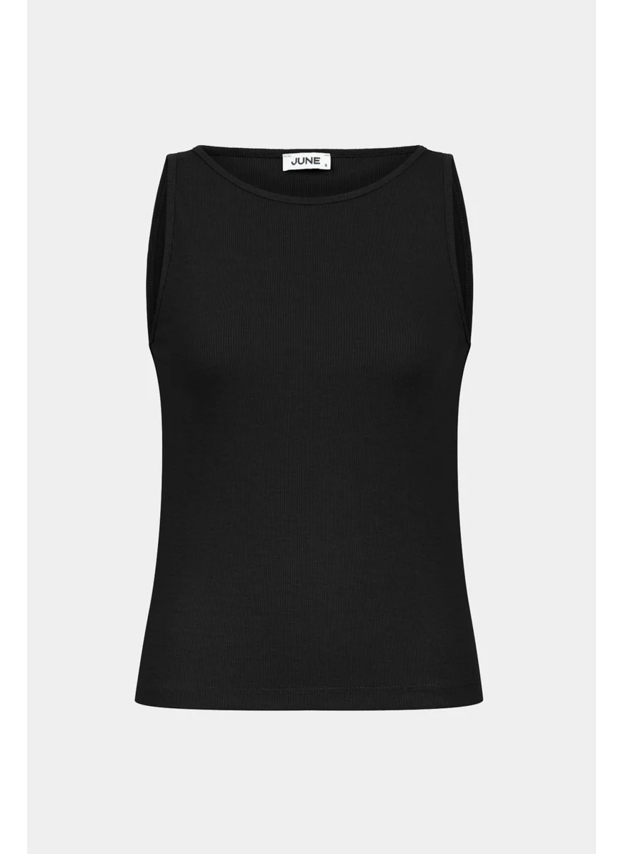 JUNE Women's Square Neck Thin Strappy Blouse