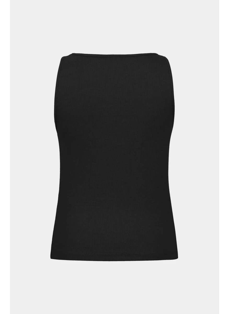 JUNE Women's Square Neck Thin Strappy Blouse