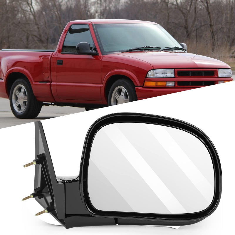 ITOPUP Passenger Side View Mirror Fit for 19941998 For Chevy Blazer S10 S10 For GMC Jimmy S15 S15 Sonoma Door Mirror Manual Operated Manual Fold Nonheated Replacement Exterior Mirror GM1321126