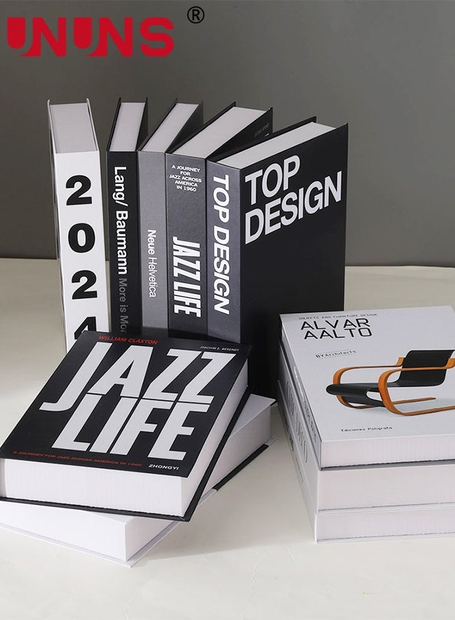 UNUNS 10 PCS Decorative Books for Home Decor,Set of 10 Fake Books,Aesthetic Bookshelf Decor for Living Room,Office,Bedroom, Coffee Table Decoration,Modern Stacked Display,Foldable - Image 5