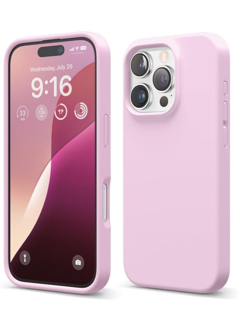 ELTRAZONE حافظة آيفون 16 برو باللون الوردي الساخن – حماية كاملة رفيعة مضادة للصدمات مع بطانة من الألياف الدقيقة الناعمة، مقاومة للخدوش - Image 1