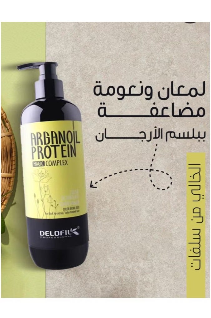 DELOFIL Argan Oil Protein Color Detangling Conditioner 500ml - Image 2