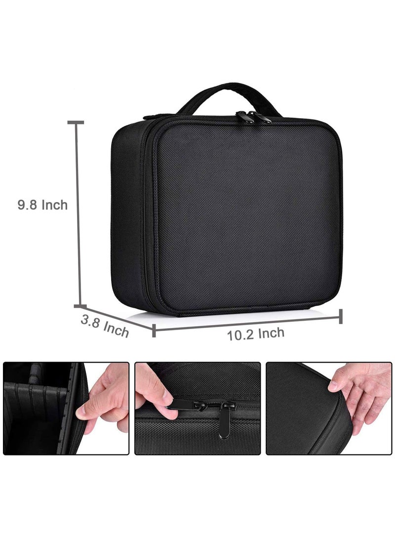 أوريتي حقيبة مكياج للسفر، منظم حقيبة مكياج محمولة للفنانين مع فواصل قابلة للتعديل لمستحضرات التجميل على الجانب S - Image 5