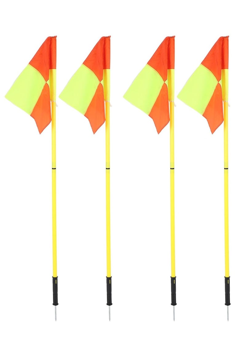 Spall Set of 4 pcs Soccer Football Field Corner flags Portable Soccer Flags Soccer Poles, Dribbling Soccer Equipment for Training - (Soccer Poles Flags)  - Image 4