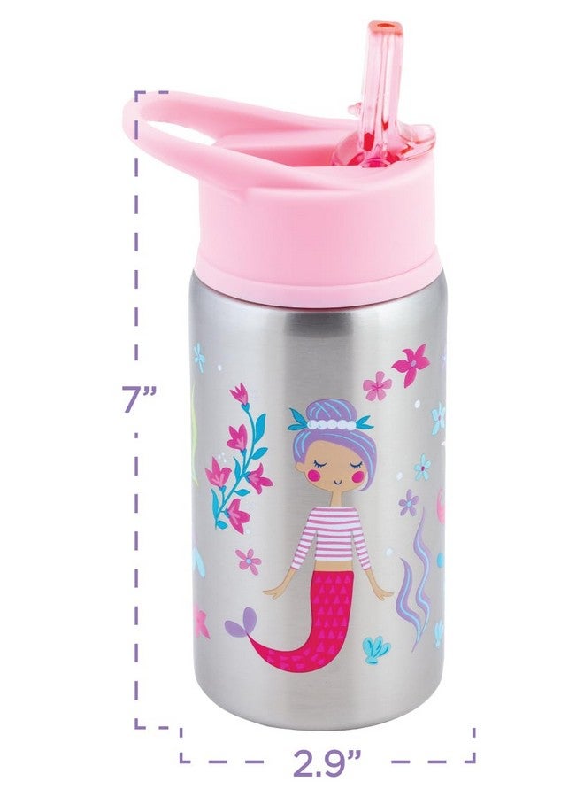 ستيفن جوزيف زجاجات مياه من الفولاذ المقاوم للصدأ من ستيفن جوزيف، سعة 18 أونصة، غطاء من القش، كوب قابل لإعادة الاستخدام، معزول، حديقة حيوانات - Image 4