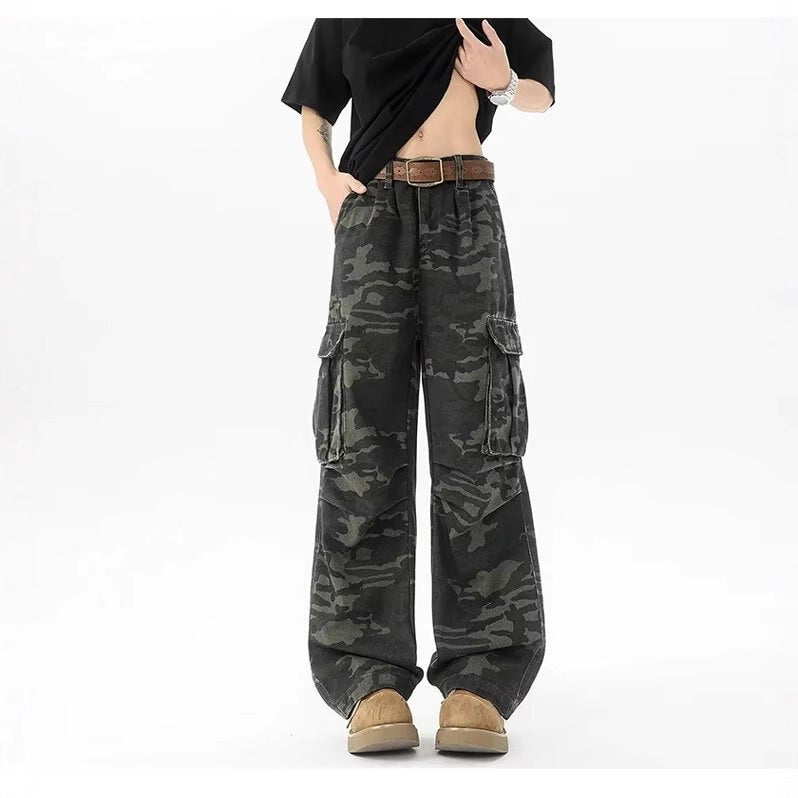 Unisex Classic Denim Jeans Loose Fit Daily Outdoor Wear - Image 3