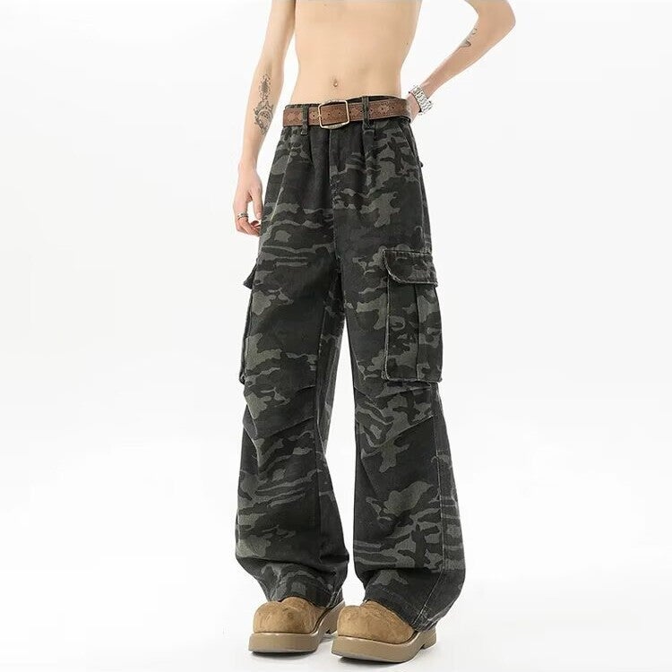 Unisex Classic Denim Jeans Loose Fit Daily Outdoor Wear - Image 5