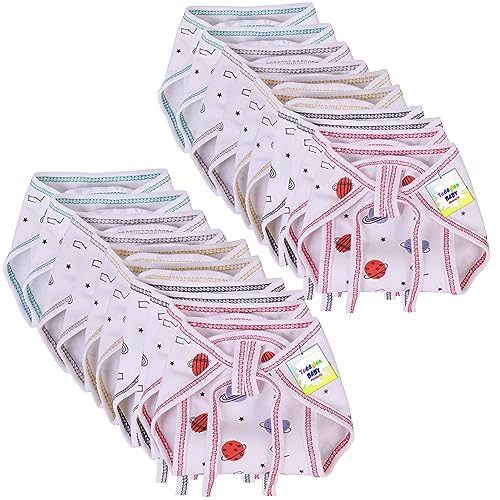 Toddylon Baby Products New Born Baby Clothes | Cloth Diapers | Langots | Nappies | Cotton | Reusable | Washable | Nappy (0-6 Months, Pack of 20) - Image 1