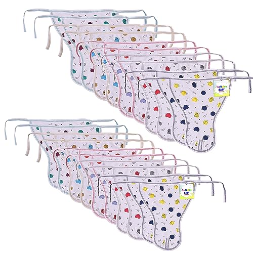 Toddylon Baby Products New Born Baby Clothes | Cloth Diapers | Langots | Nappies | Cotton | Reusable | Washable | Nappy (0-6 Months, Pack of 20) - Image 2