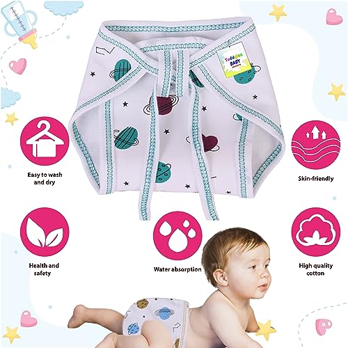 Toddylon Baby Products New Born Baby Clothes | Cloth Diapers | Langots | Nappies | Cotton | Reusable | Washable | Nappy (0-6 Months, Pack of 20) - Image 4