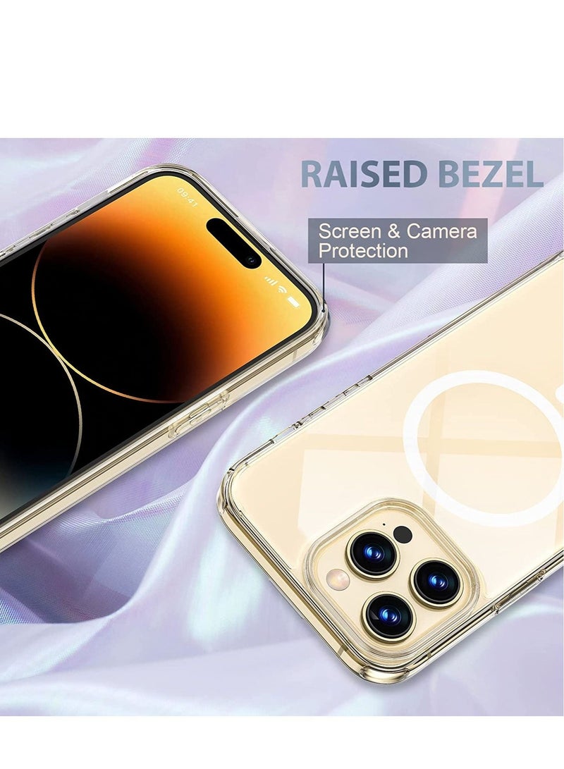 إيف متوافق مع Magsafe مع iPhone 14 Pro Max Clear Case 2022 ، غلاف شفاف مغناطيسي ، غلاف واقية مضاد للوقاية من الصدمات الثقيلة من أجل iPhone 14 Pro Max 6.7 " - Clear - Image 3