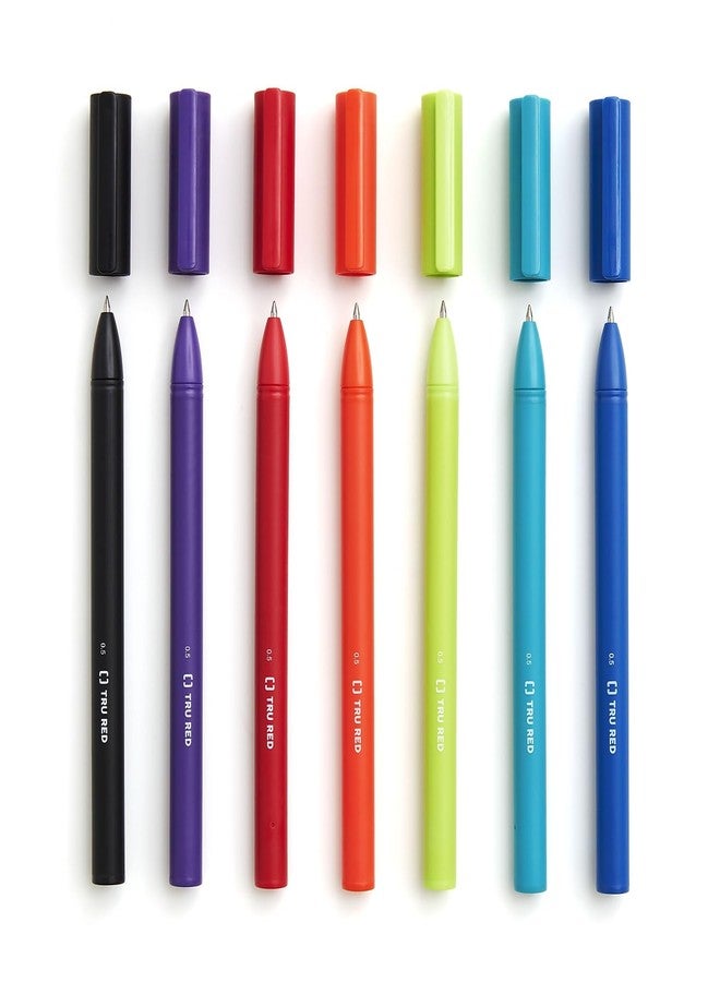 TRU RED Gel Pens, Fine Point 0.5mm, Assorted Ink Colors, 24 Pack - Quick‑Dry Pens for Smooth, Smear‑Free Writing - Image 2