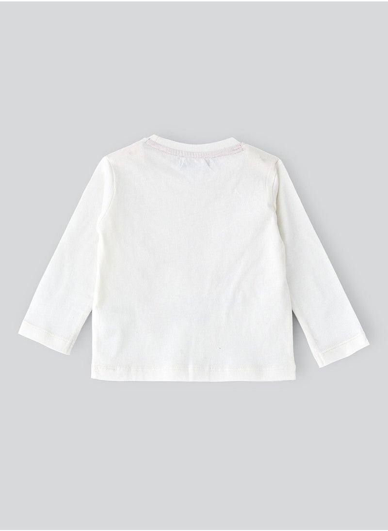 JAM - Knit f/slv  t-shirt with print at front - Image 1