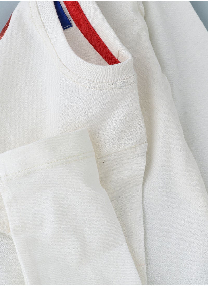 JAM - Knit f/slv  t-shirt with print at front - Image 1