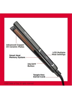 Revlon Revlon Copper Smooth Hair Flat Iron | Frizz Control for Fast and Shiny Styles, (XL 1 in)  - Image 5