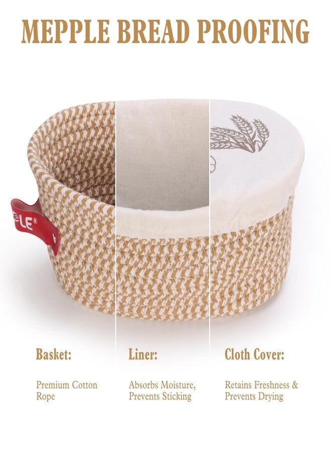 Mepple Sourdough Bread Baking Supplies,10" Round and 11" Oval Cotton Rope Banneton Proofing Basket with Liners，Ideal for Artisanal Breadmaking for Professionals and Home Bakers. - Image 4