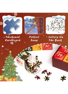 Becko US Becko US Christmas Puzzle Advent Calendar 2024 Puzzles for Adults & Kids, 1008 Pieces Jigsaw Puzzles, 24 Days Countdown to Christmas Thanksgiving Holidays, Xmas Puzzle as Decorations (Santa Claus)  - Image 4