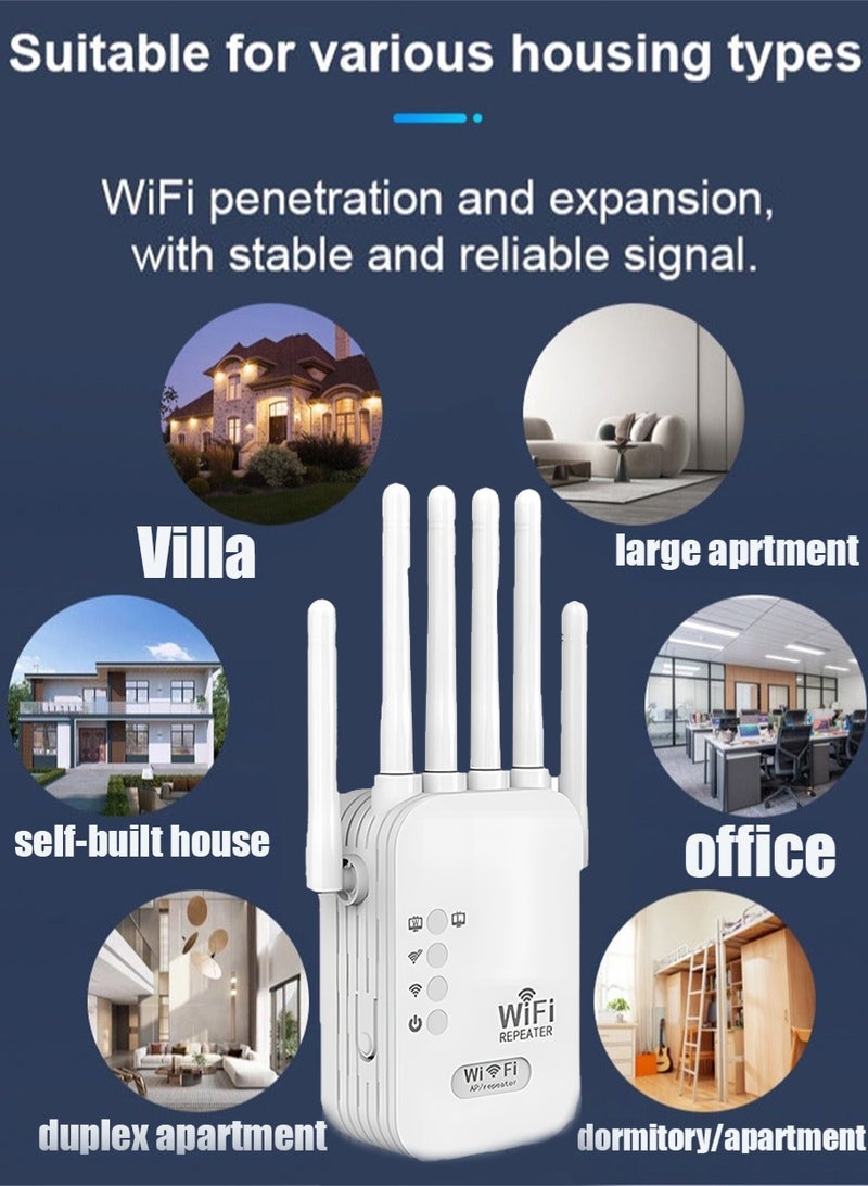Leon Home 1200Mbps WiFi Extender - Repeater + Access Point + Router (3 functions) 2.4GHz, 6 high-gain antennas, one-click setup - Image 2