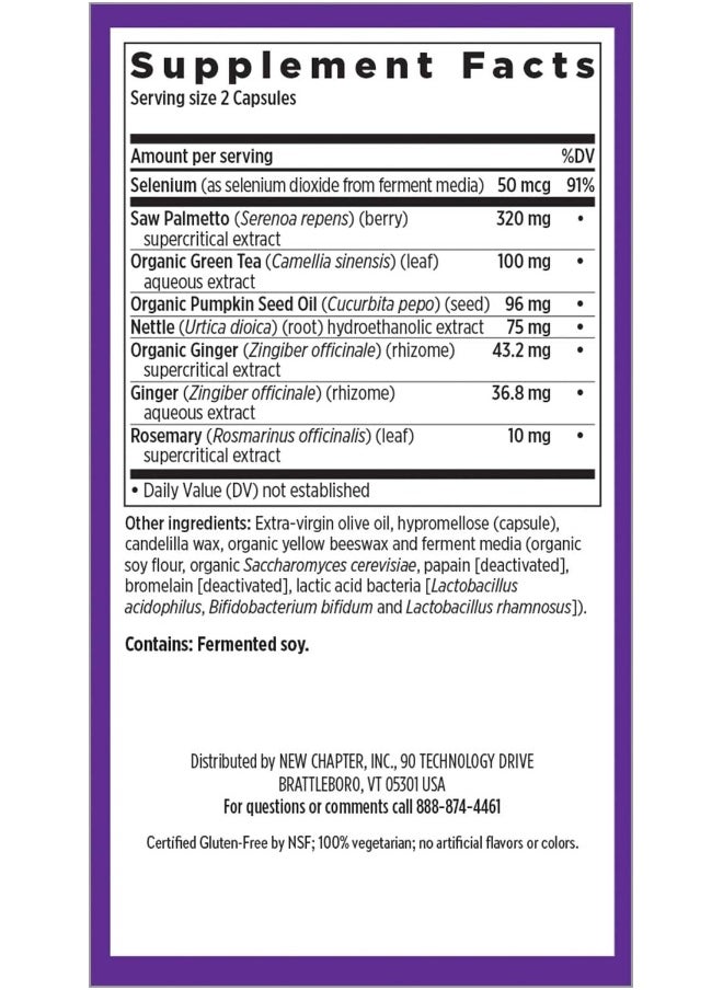 Prostate Supplement Prostate 5Lx With Saw Palmetto + Selenium For Prostate Health 180 Ct Vegetarian Capsule