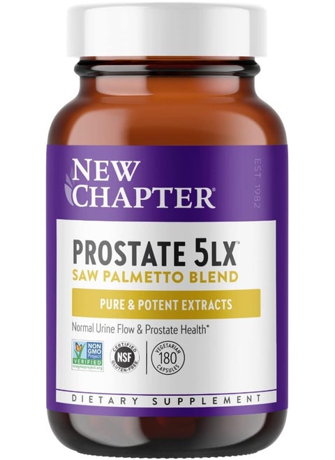 Prostate Supplement Prostate 5Lx With Saw Palmetto + Selenium For Prostate Health 180 Ct Vegetarian Capsule