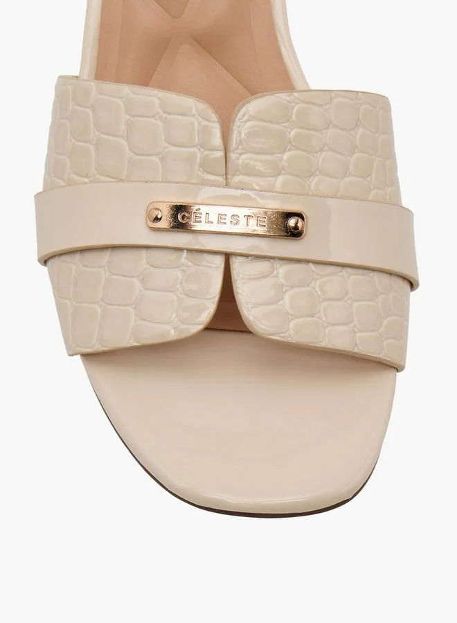 Celeste Beige Women Kitten Heel Sandals for Women | Best Price UAE