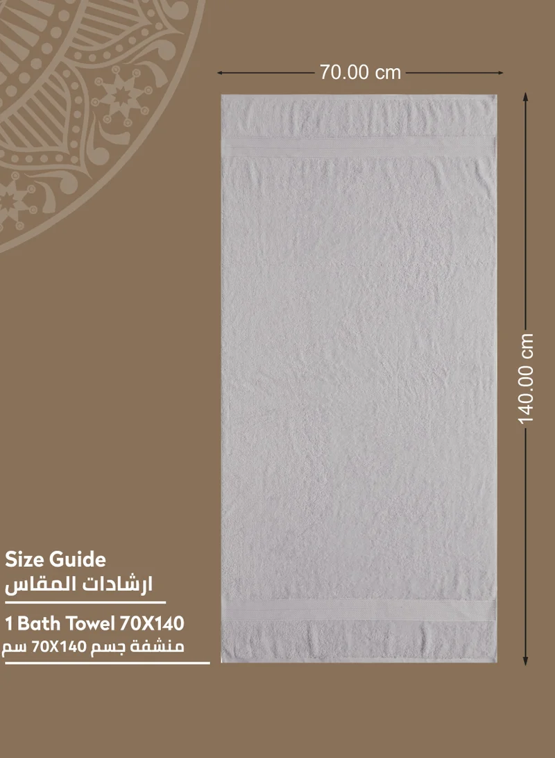 Donetella Premium 100 % Combed Cotton 1-Pcs Bath Towel(70 X 140 CM) 600 GSM Large Towel, Highly Absorbent, Quick Dry,Best Towel for Bathroom, Spa And Hotel