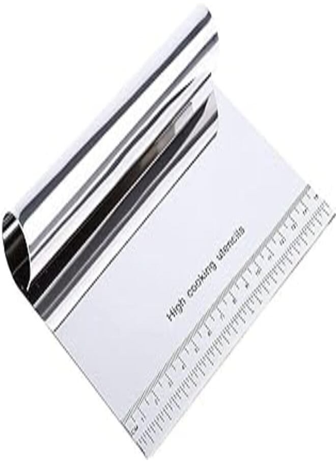 SKEIDO - SKEIDO Stainless Steel Cake Smoother Dough Scraper Cutter - Image 1