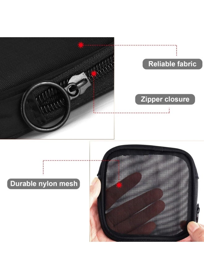 Excefore Mesh Makeup Bag, 4Pcs Clear Toiletry Pouch with Zipper Mini Portable Makeup Cosmetic Travel Toiletry Purse Bag for Daily Toiletries Accessories - Image 3