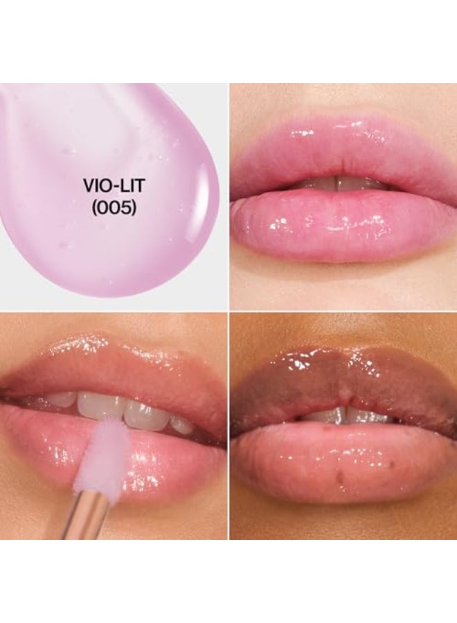 REVLON Super Lustrous Glimmer Lip Oil Moisturizing Tinted Shiny Finish Made with PlantBased Squalane 005 Violit 013 fl oz - Image 3