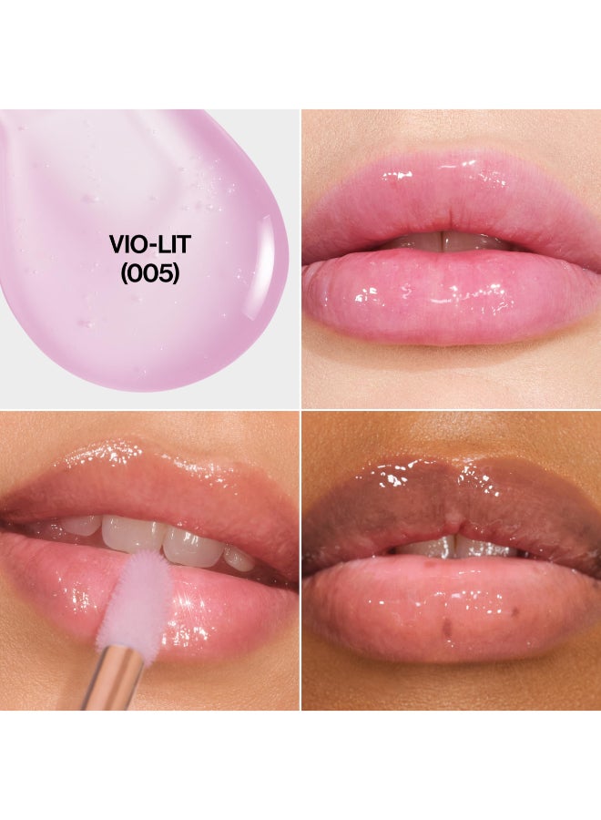 REVLON Super Lustrous Glimmer Lip Oil Moisturizing Tinted Shiny Finish Made with PlantBased Squalane 005 Violit 013 fl oz - Image 4
