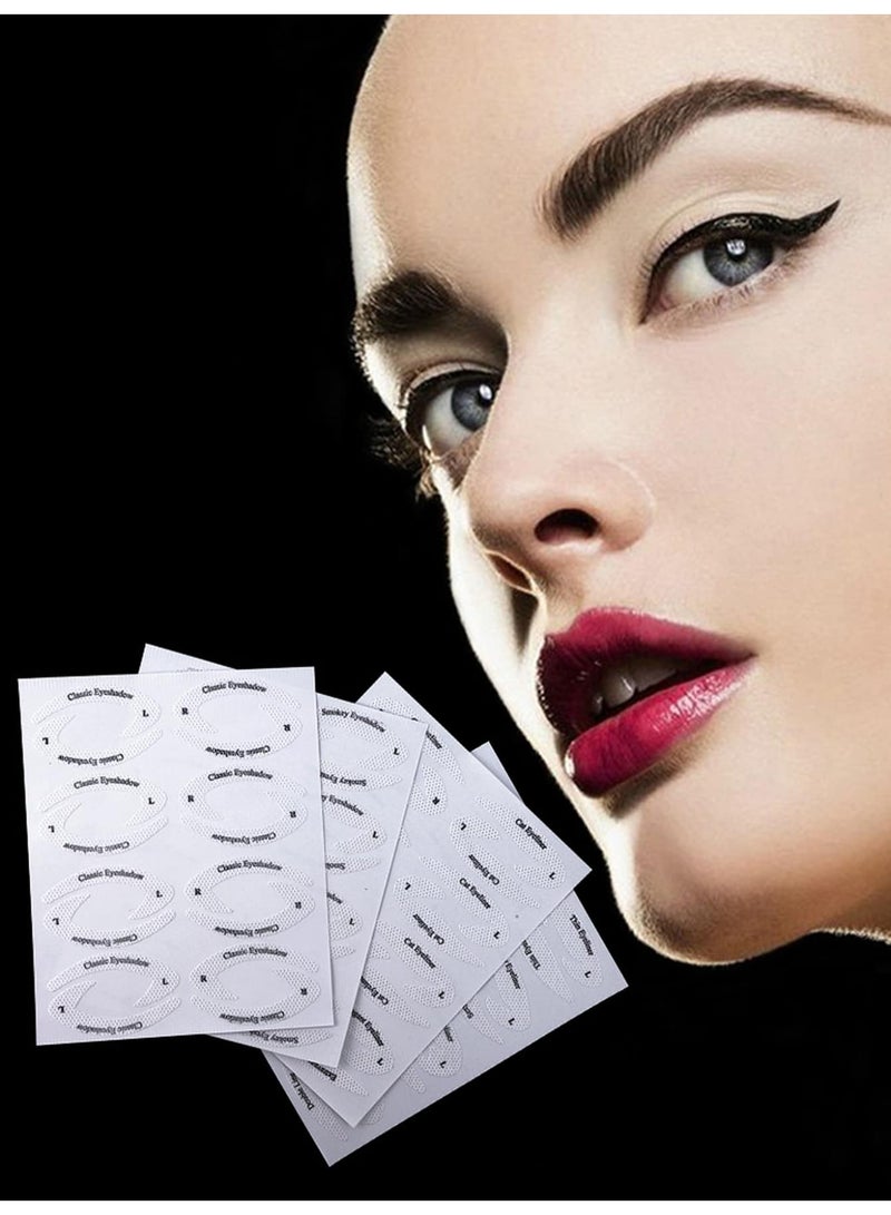 شي إن ملصق مكياج قلم أيلاينر وظلال عيون لرسمة متناسقة _ قالب ظلال العيون _ ملصق تجميلي لتطبيق سريع وسهل ( شيت واحد يحتوي 8 أزواجا ) - Image 4