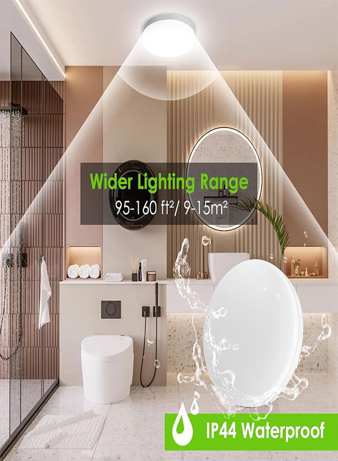 مصابيح سقف LED بقدرة 28 واط، ضوء أبيض نهاري، قطر 32 سم، تصميم دائري مسطح للسقف، مثالية لغرفة المعيشة وغرفة النوم والمكتب - Image 2