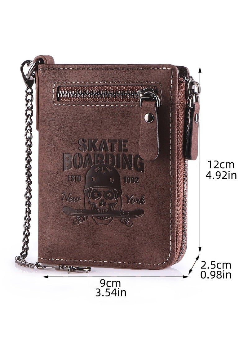 بايلليري الكرتون الرجعية محفظة الطالب محفظة قصيرة سستة حقيبة جلدية عملة حامل بطاقة عملة محفظة هدية - Image 5