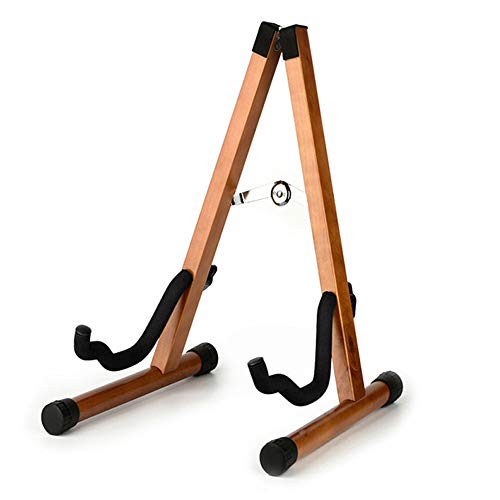 Koldot Wooden Guitar Stand for Acoustic Electric Bass Classical Guitar Banjo Ukulele Portable Folding A-Frame Travel Guitar Stand - Image 1