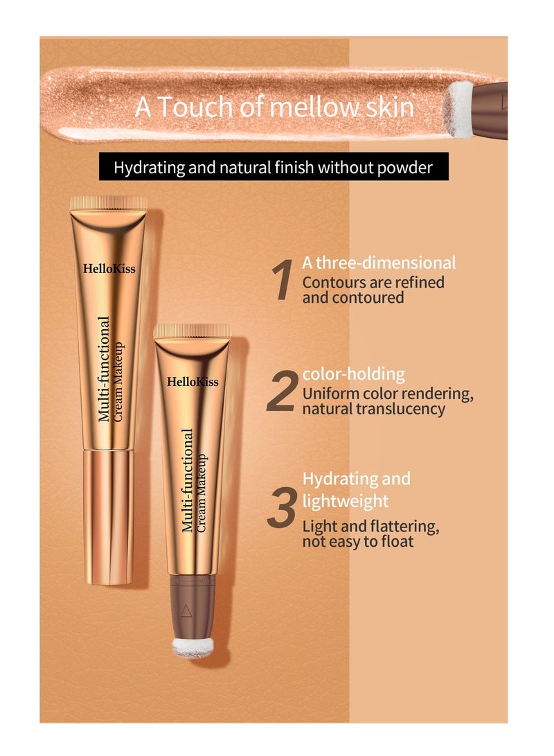 HelloKiss Makeup Pen Soft Cream Blush Makeup Liquid Blush for Cheeks Weightless Long Wearing Smudge Proof Natural Looking Dewy Finish Skin Tint Blush Makeup Stick (#09) - Image 5