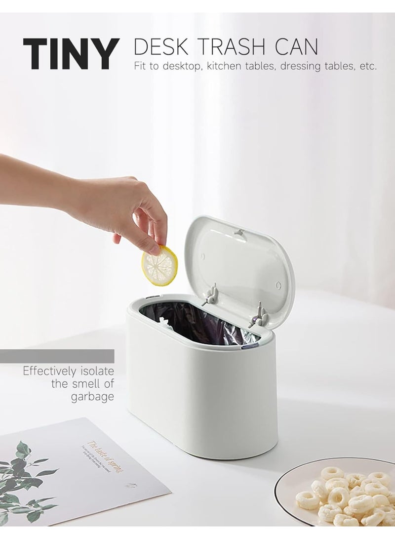 Mini Trash Can with Lid, Desktop Small Trash Can, Removable Small Garbage Can, Pop Up Countertop Wastebasket for Bathroom, Office, Kitchen, Desk, Car - Image 4