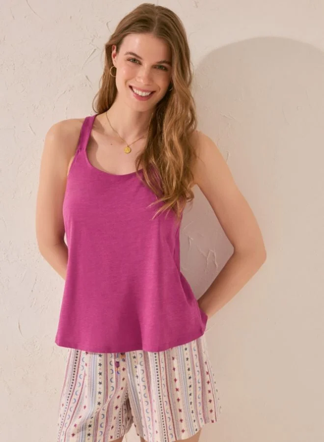 women'secret Purple/lilac cotton vest top