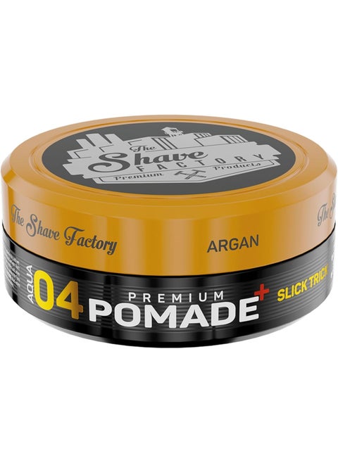 The Shave Factory Premium Pomade 150ml 04 Slick Trick with Argan Extra Hold Extra Shine