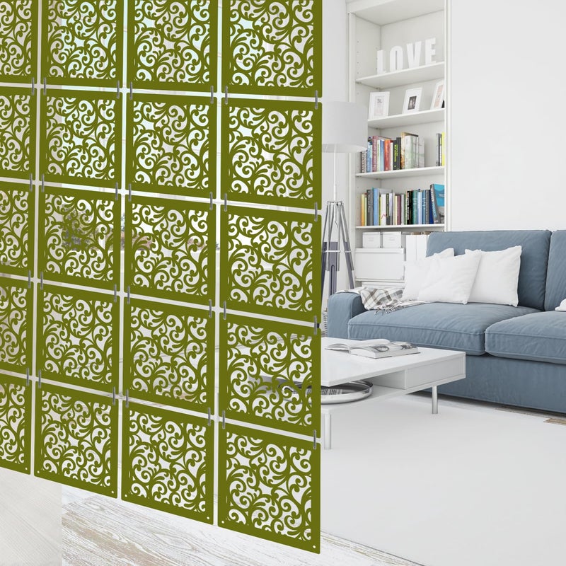 Olive Tree Olive Tree 12Pcs Hanging Room Divider Panel Modern Hanging Screen Partition for Home Decoration Living Room 115 x 115 12 PanelsOTD9100  - Image 1