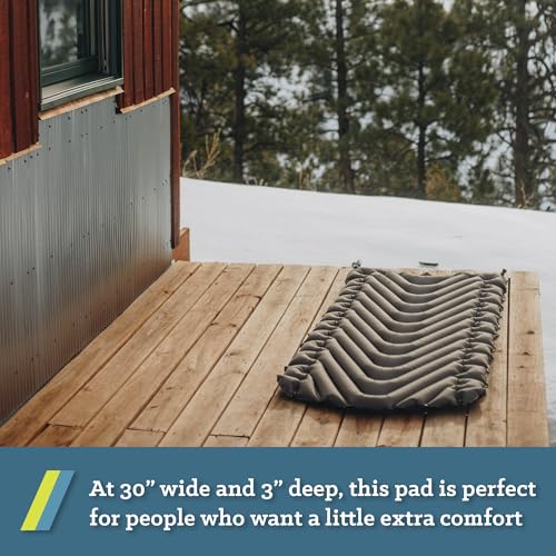 Klymit Static V Luxe Sleeping Pad, Lightweight Lofted Camping Air Mattress for Tents and Cars with Body Mapping Tech, 3 In Thick Grey - Image 5