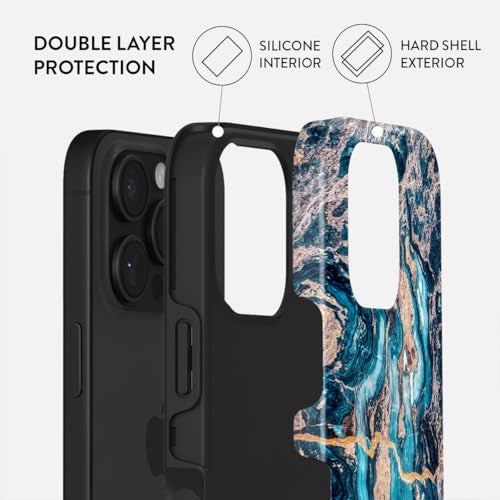 BURGA Unisex Phone Case for iPhone 16 ProMax – Dual-Layer Hybrid Design with Shock-Absorbing TPU & Durable Exterior, Scratch-Resistant Finish and Raised Bezel Edge for Screen Protection & Daily Use - Image 2