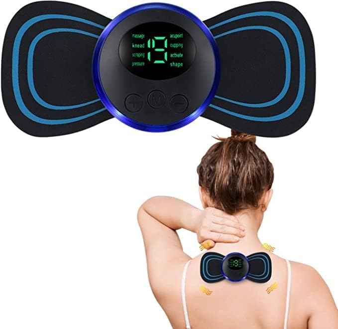 مرفا ماساجر EMS للاستخدام على الجسم، ماساجر رقمي محمول للرقبة يحتوي على 8 أوضاع ماساج و19 مستوى من شدة الضغط، ماساج قابل لإعادة الشحن لتخفيف الألم في الكتفين والذراعين والساقين والظهر، مناسب للرجال والنساء - Image 3