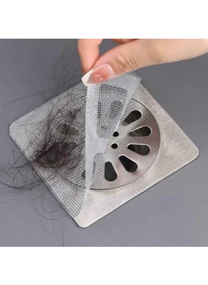 VOIISH VOIISH Disposable Shower Drain Hair Catcher Drain Hair Catcher Waterproof Mesh Stickers for Bathroom Accessories Apartment Essentials for Kitchen Sink Bathtub Set of 16  - Image 3