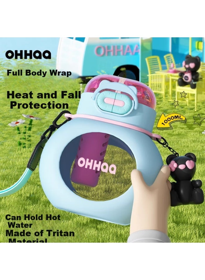 Ohhaa Children'S Large Belly Cup With Large Capacity Tritan, Suitable For Hot Water, Boys And Girls Students, Straw Gift, Sports Water Bottle - Image 4