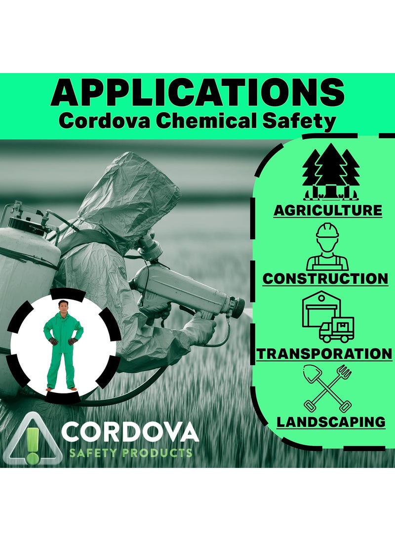 Cordova Cordova Unisex 1pack Apex Fr 45 MM Green PVCNylon ScrimPVC 2Piece AcidChemical Suit Green XLarge US  - Image 3
