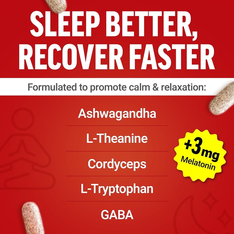 Force Factor فورس فاكتور تيست X180 PM معزز التستوستيرون للرجال مكمل التستوستيرون الليلي لبناء العضلات وزيادة القوة وتعزيز النوم العميق والصحي والتعافي 120 قرص - Image 4