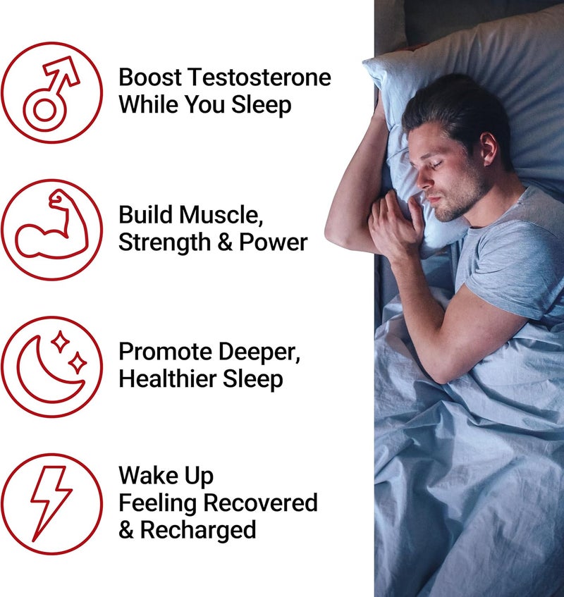 Force Factor فورس فاكتور تيست X180 PM معزز التستوستيرون للرجال مكمل التستوستيرون الليلي لبناء العضلات وزيادة القوة وتعزيز النوم العميق والصحي والتعافي 120 قرص - Image 2